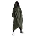 thumbnail image 4 of Men‘s Personality Dark Style Full Body Zipper Long Hooded Sweater Jacket, 4 of 6