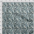 thumbnail image 4 of oneOone Rayon Turquoise Blue Fabric Floral Retro Craft Projects Decor Fabric Printed By The Yard 56 Inch Wide, 4 of 5