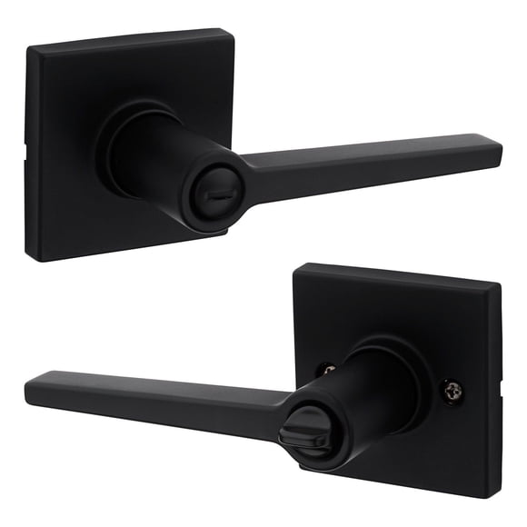 Weiser Safe Lock Daylon Matte Black Bed/Bath Privacy Interior Door Handle