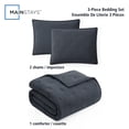 thumbnail image 4 of Mainstays Queen Comforter Set, Soft Lightweight & All Season, 3-Piece, Dark Grey, 4 of 9