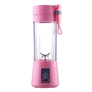 Blender Cup, One Button Operation Pink USB Rechargeable Portable Blender  for Juices