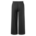 thumbnail image 5 of MIASHUI Girls Summer Loose Pants Solid Color Flower Wide Leg Beach Pants,Black,6-7 Years, 5 of 5