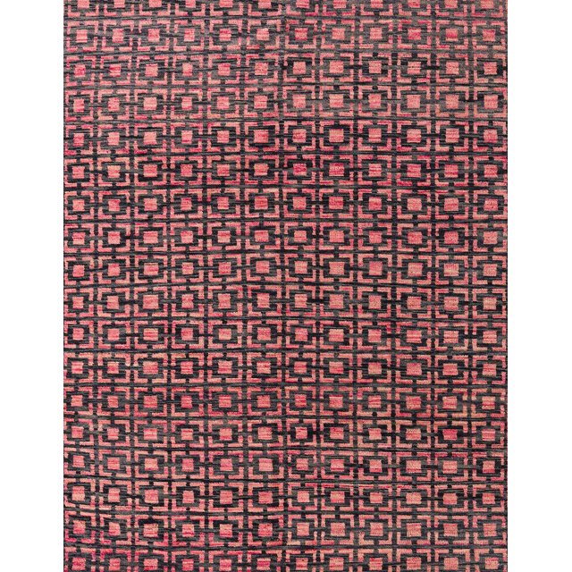 Ahgly Tapis d'Intérieur Rectangulaire Abstrait Rouge, 7 Pieds x 10 Pieds