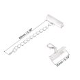 thumbnail image 2 of Unique Bargains 10Set Ribbon Crimp Clamp Ends Lobster Claw Clasps & Chain 20mm Silver White for DIY, 2 of 7
