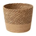 thumbnail image 1 of Handwoven Straw Plant Basket with Leak-Proof Liner - Chic Home Decor!, 1 of 12