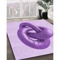 thumbnail image 3 of Ahgly Company Tapis d'Intérieur Lavable en Machine Carré Transitionnel Violet, 4 Pieds Carré, 3 of 7