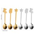 thumbnail image 3 of Binwennn Christmas Socks Stainless Steel Tableware Star Serving Type Tableware Eating Utensils Spoon Snowman Gold Senior Fashion, 3 of 8