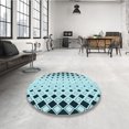 thumbnail image 4 of Ahgly Company Machine Washable Indoor Square Transitional Aquamarine Stone Green Area Rugs, 5' Square, 4 of 7