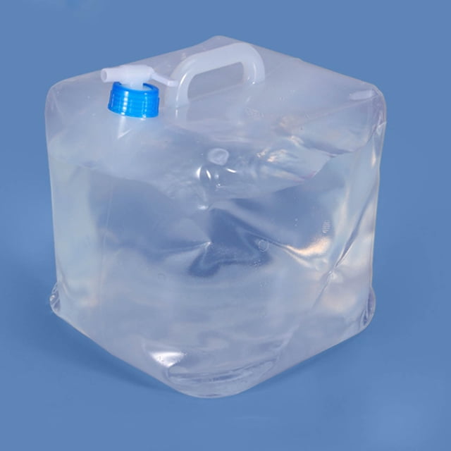 LSLJS Bouteilles d'Eau Pliables de Camping Sac de Stockage d'Eau Seau d'Eau avec Robinet Randonnée en Plein Air Réservoir d'Eau Potable, Sans Danger pour les Aliments, Transparent, Moules de Cuisson