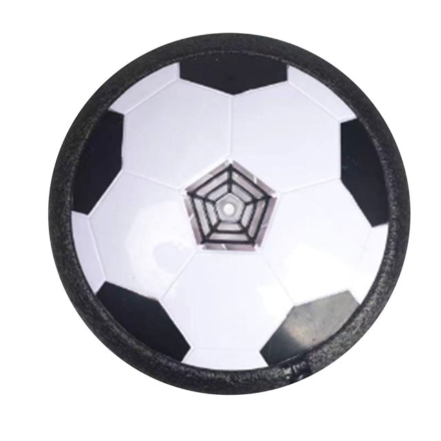 Floating Football Toy by Fyydes, designed as a black and white soccer ball with a soft pearl cotton outer layer for safety. Made from ABS material, this air-floating toy is interactive and suitable for children, promoting intellectual development and parent-child bonding. Ideal for outdoor play or poolside fun, and makes a great birthday gift.