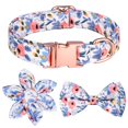 thumbnail image 1 of Dog Collars Dog Collar with Bow and Flower, Puppy Dog Collar Cute with Safety Metal Buckle Adjustable Floral Pattern Dog Collar for Puppy Small Medium Large Dogs, 1 of 7