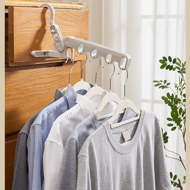 XYAIYT Séchoir à Vêtements Pliable Portable avec Design à Cinq Trous Multifonctionnel pour Usage Intérieur Sans Perçage Solide et Stable pour Voyages d'Affaires Léger Rangement et Transport Faciles