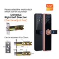 thumbnail image 2 of Door Lock, Tuya Smart Door Lock Digital Electronic Lock With Smart Card/password/key Unlock/USB Emerncy Charging ,Easy to Install, 2 of 7