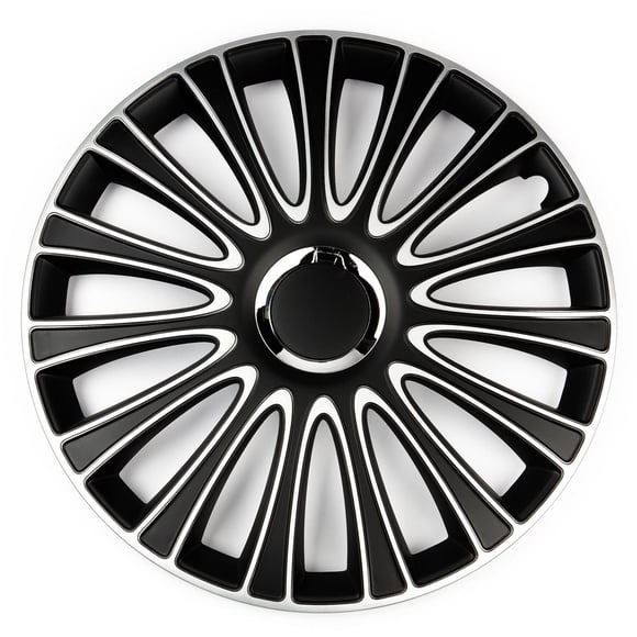Alpena 17" Le Mans Wheel Covers, Silver & Black, set of 4