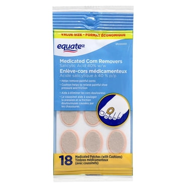 Equate Enlève-cors médicamenteux - Format Economique, Cushion, 18 Count, One Size