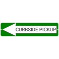 thumbnail image 2 of CURBSIDE PICKUP Green Left Arrow 24 x 6 inch Aluminum Composite Sign, 2 of 4