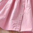 thumbnail image 5 of Yanlir Robe à Boutons à Col Rond pour Filles 2-7 Ans Été à Manches Courtes Mignonne avec Nœud Robe de Princesse pour Occasions Confortables et Polyvalentes (Rose, 2 Ans), 5 of 5