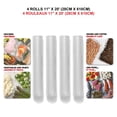 thumbnail image 2 of Starfrit Vacuum Sealer Rolls, 4 Rolls 11"x20", BPA Free, Airtight Food Seal, Preserve Freshness, Sous Vide Ready, Works with Most Vacuum Sealers, 2 of 6