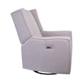 thumbnail image 3 of Contour Pedic Upholstered Glider, Power Recliner with USB Charging Port, 270° Swivel, Easy Assembly + Matching Lumbar Pillow, 3 of 8