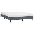 thumbnail image 1 of vidaXL Bed Frame Dark Grey 137x190 cm Full Velvet, 1 of 7