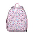 thumbnail image 1 of Floral and Leopard Print Students Backpack - Vintage Botanical Garden Print with Bright Tropical Flowers and Leaves, Comfortable Dual Shoulder Support, 1 of 5