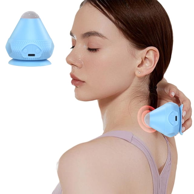 RKSTN Manual Back Massagers Vibration Hot Compress Massage Ball Massager Blue Kitchen Gadgets