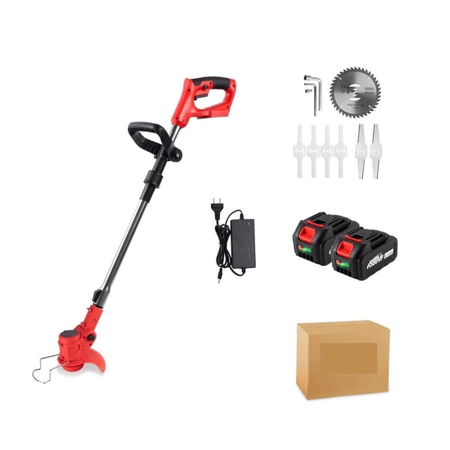 Tondeuse à Gazon Sans Fil 2500W 20000RPM, Tondeuse Électrique Réglable Pliable, Coupe-Bordures de Jardin, Facile à Utiliser