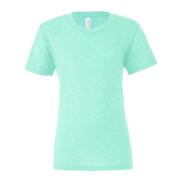 Bella Canvas Unisex Crew Neck Triblend Short Sleeve Tee, L, Mint Triblend