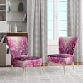 thumbnail image 2 of Designart "Magical Magenta" Pink Abstract Landscape Upholstered Accent Chair - Modern Arm Chair For Living Room, 2 of 7