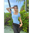 thumbnail image 4 of Women's 2 Piece Bodysuits Ribbed Square Neck Short Sleeve Bodysuits M, 4 of 7