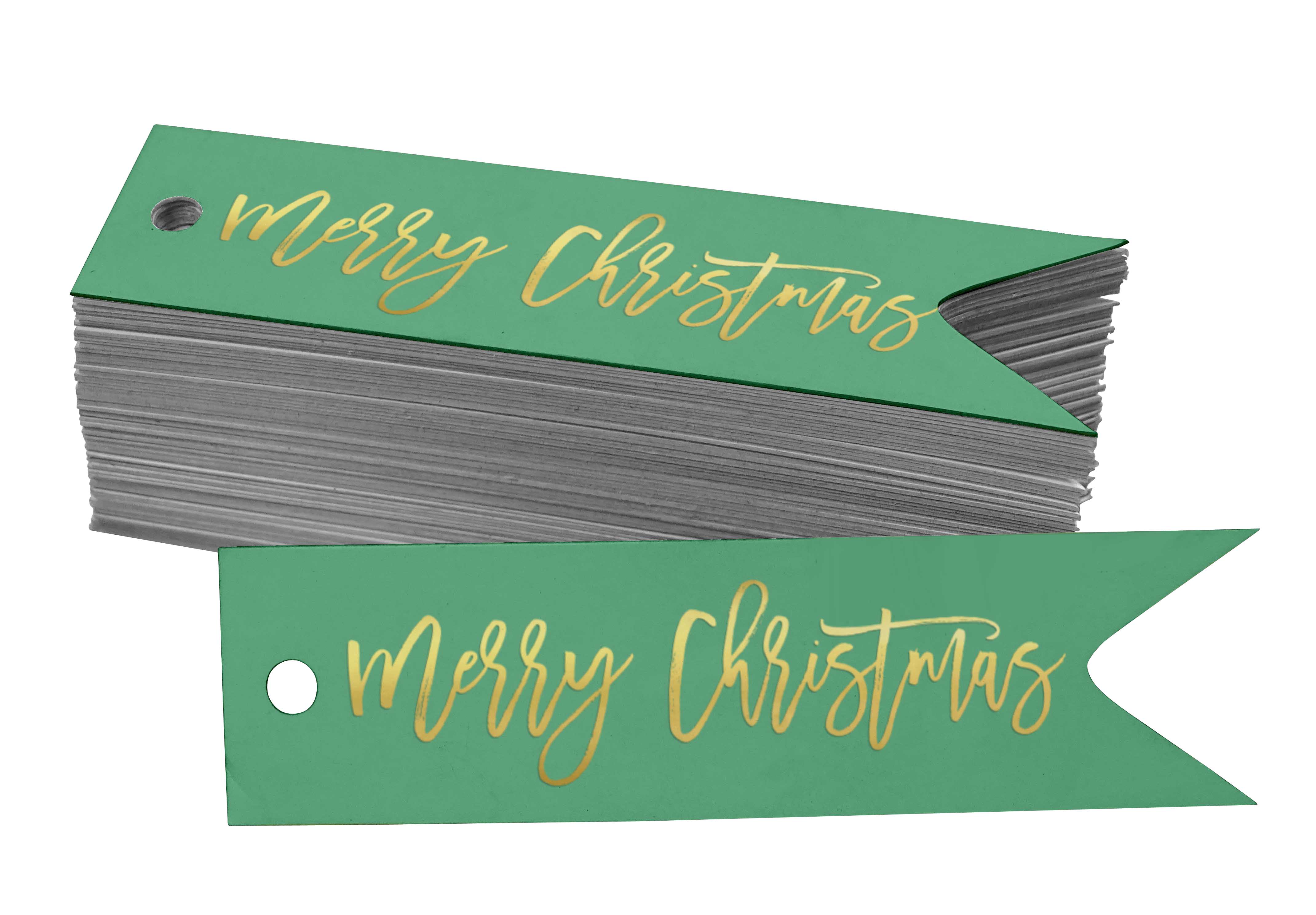 Inkdotpot Pack Of 50 Merry Christmas Favor Paper Tags Craft Real Gold Foil Hang Tags