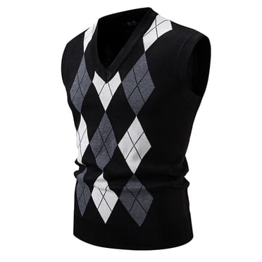 Boovnll Tank Tops Men, Man Knit Warm V-Neck Cardigan Waistcoat Coat, Mens Tank Top, Sleeveless Shirts for Men, Tank Tops