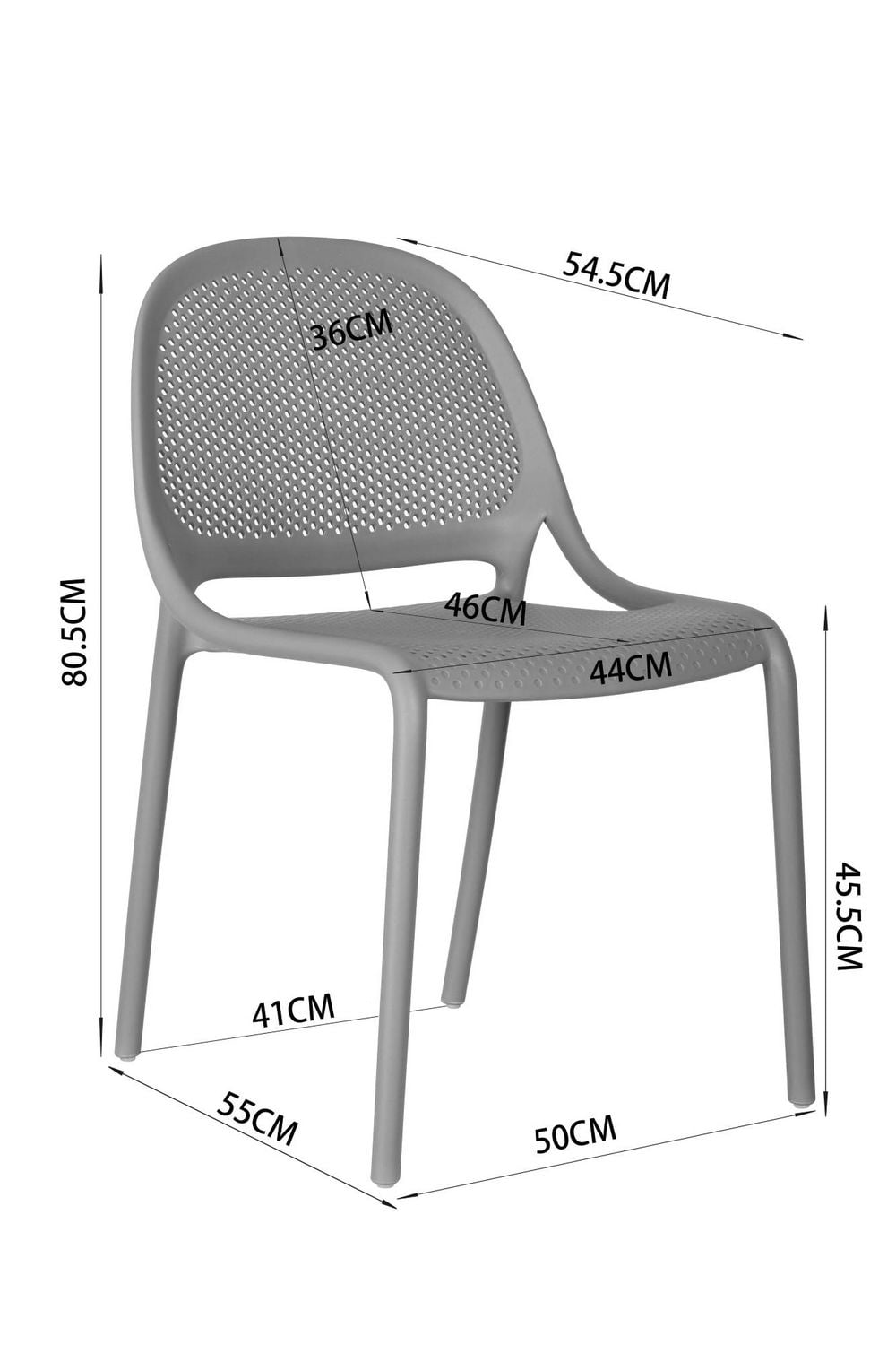 Summer armless dining chair Green Jade (4 chairs/box )