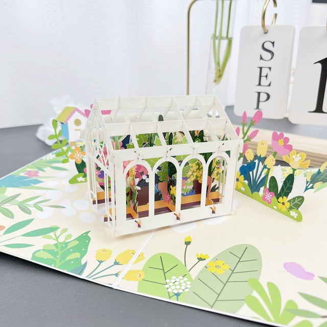 Birdeem Valentines Day Three-Dimensional Greeting Card, Love Blossoms Tree Paper Sculpture, Christmas Blessing Message, Thank You Card
