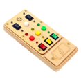 thumbnail image 1 of Lights Switch Busy Board Finger Training Wooden Toy Sensory Toy for Kindergarten, 1 of 8