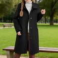 thumbnail image 2 of Children's Wool Trench Overcoat Breasted Lapel, Pea Coat, Long Sleeve, MidLong, with Pockets, 2 of 6