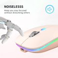 thumbnail image 4 of Souris Sans Fil Bluetooth Rechargeable Souris Silencieuse Double Mode (Bluetooth 5.1 + 2.4G) avec Récepteur Nano, 4 of 6