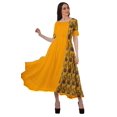thumbnail image 2 of Moomaya Robe Midi en Viscose à Imprimé Style Santoon, Encolure Dégagée, Décontractée, pour Femmes, 2 of 4