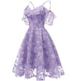 thumbnail image 2 of Pisexur Robe d'Invitée de Mariage pour Femme, Robe Vintage en Tulle à Broderie Florale, Sans Manches, Robe de Cocktail Formelle Évasée, Robe de Bal, de Fête, de Soirée, 2 of 6
