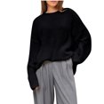 thumbnail image 1 of Yuyuzo Chandails pour Femmes Col Rond Manches Longues Tricoté Chandail Décontracté Confortable Vêtements d'Automne, 1 of 3