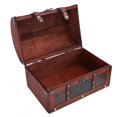 thumbnail image 1 of LHCER Vintage Wooden Storage Box, Treasure Chest, Jewelry Chest For Home Office, 1 of 8