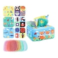 thumbnail image 4 of Tissue Box Pull Toy Sensory Toy Development Baby Toy for Babies and Toddlers Foxes, 4 of 10