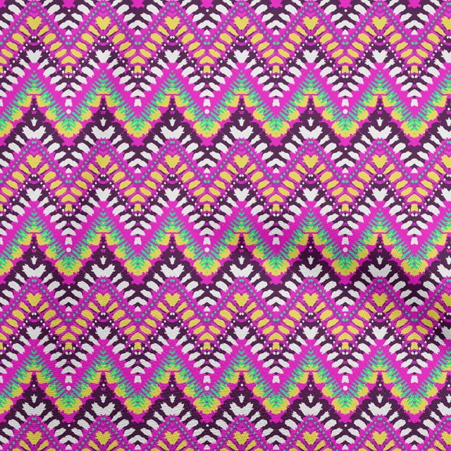 oneOone Silk Tabby Fuschia Pink Fabric Ikat Sewing Craft Projects Fabric Prints By Yard 42 Inch Wide