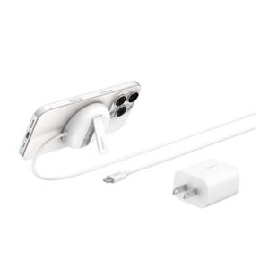 Rénovés Belkin WIA011TTWH BoostCharge Qi2 Pro Plaque de recharge magnétique sans fil blanc