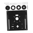 thumbnail image 4 of GROWTH TANK Plaque d'Insertion pour Table de Défonceuse Accessoire Planche à Rabat 9.6x9.4 Pouces Résistant à l'Usure pour Bancs de Menuiserie Alliage d'Aluminium Noir, 4 of 9