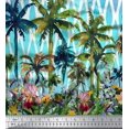 thumbnail image 3 of oneOone Cotton Cambric Fabric Geometric|Tree & Floral Panel Printed Fabric 1 Yard 56 Inch Wide, 3 of 3