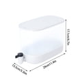 thumbnail image 3 of 4L Food Grade Plastic Water Dispenser with Built-in Faucet, Refrigerated Container for Iced Tea and Lemonade, Slim White and Gray Design, Fits Refrigerator Door, 3 of 8