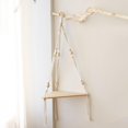 thumbnail image 3 of Macrame Wall Hanging Shelf Corner Rope Shelf Rustic Floating Shelf Planter Shelf, 3 of 8