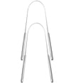 thumbnail image 2 of 2 Pack Stainless Steel Tongue Cleaner Grip Grade Kit Halitosis Treatment, 2 of 8