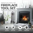 thumbnail image 3 of Panacea 5 Piece Scroll Top Fireplace Powder Coated Steel Accessory Tool Set, 3 of 7
